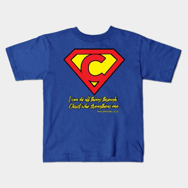 I can do all things through Christ Kids T-Shirt by JesusLovesYou